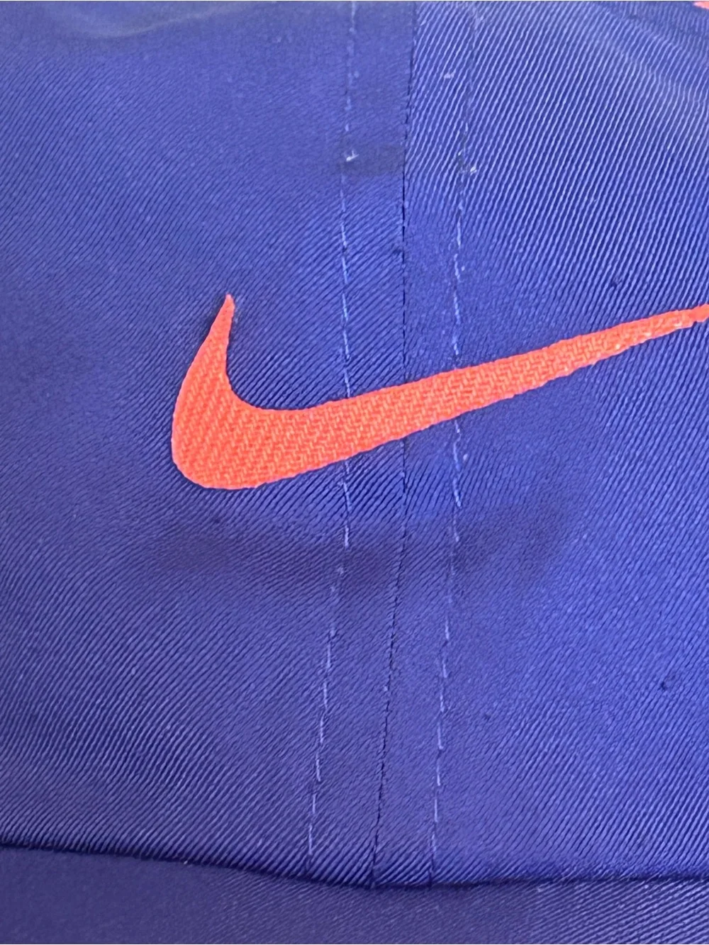 Nike Kids Purple Hat with Neon Orange Trim